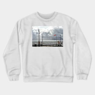 Bad weather sweeping over the Isle of Arran and Claonaig, Scotland Crewneck Sweatshirt